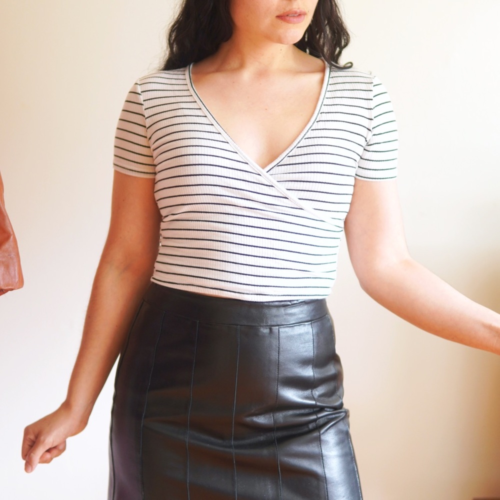 Sexy retro Striped cropped top tank